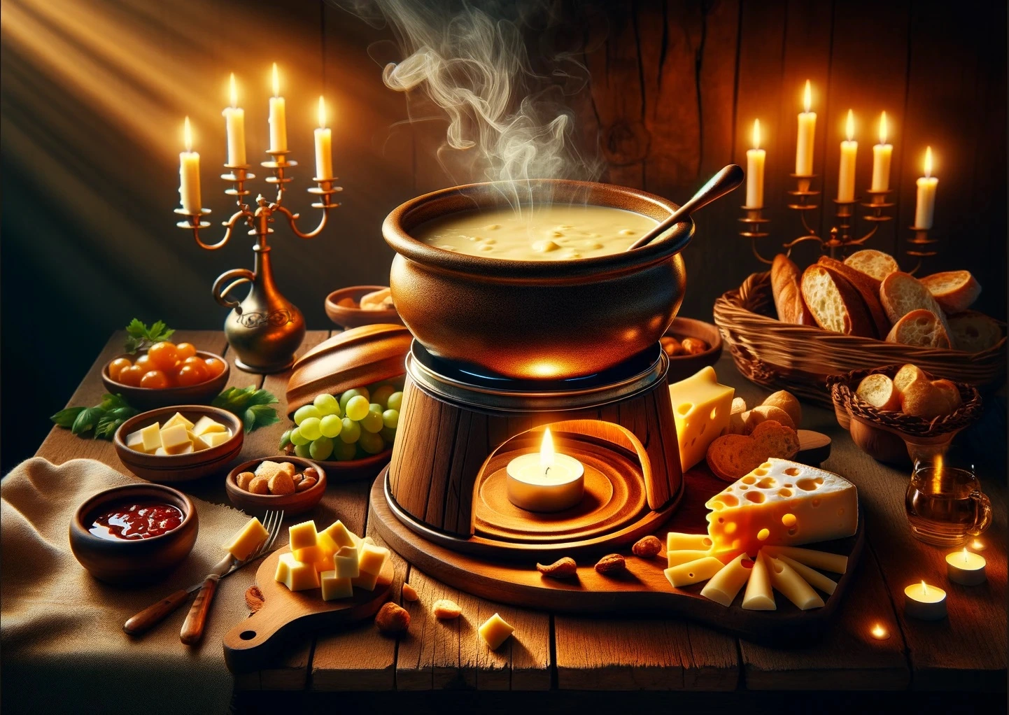 fondue de vela de queso